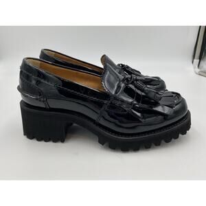 Church’s English Shoes Colleen Chunky Tassel Loafers Black Patent Leather Sz 35